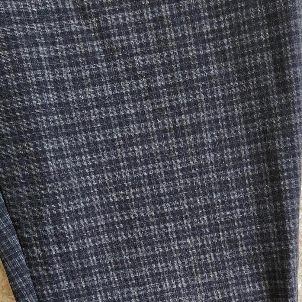 Calvin Klein grey plaid straight leg career trousers with pockets - Picture 4 of 6